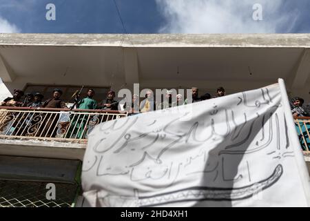 Panjshir Situation nach Ermächtigung Taliban und brechen den Widerstand Soldat. Ahmad Masoud will ihren Vaterweg fortsetzen, aber`s ist nicht erfolgreich. Stockfoto